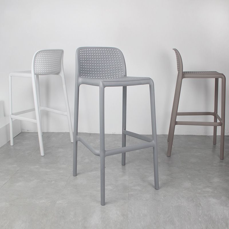Scandinavia Style Bar-stool Square Seat PP Legs for Kitchen Bar