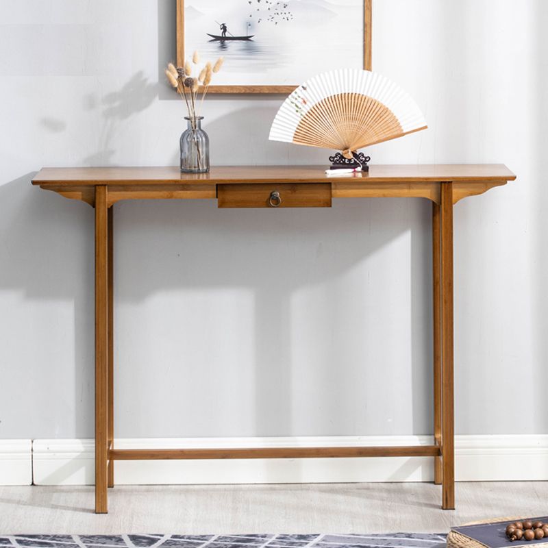 12" Wide Mid-Century Modern Console Table Solid Wood Console Sofa Table