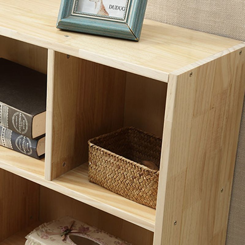 Modern Style Standard Bookcase Wooden Closed Back Bookshelf for Home Office