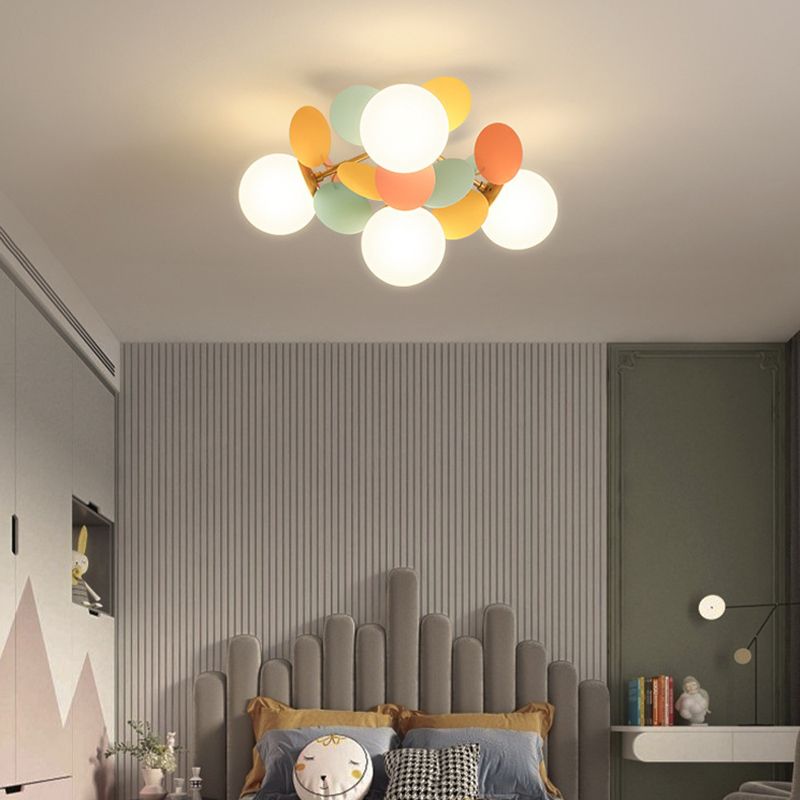 Burbujas de la sala de estar del techo montado en el techo de vidrio semi iluminación de semi montura