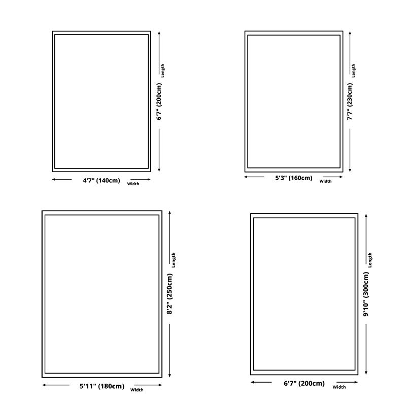 Simple Rug Modern Area Rug Polyester Easy Care Carpet for Bedroom