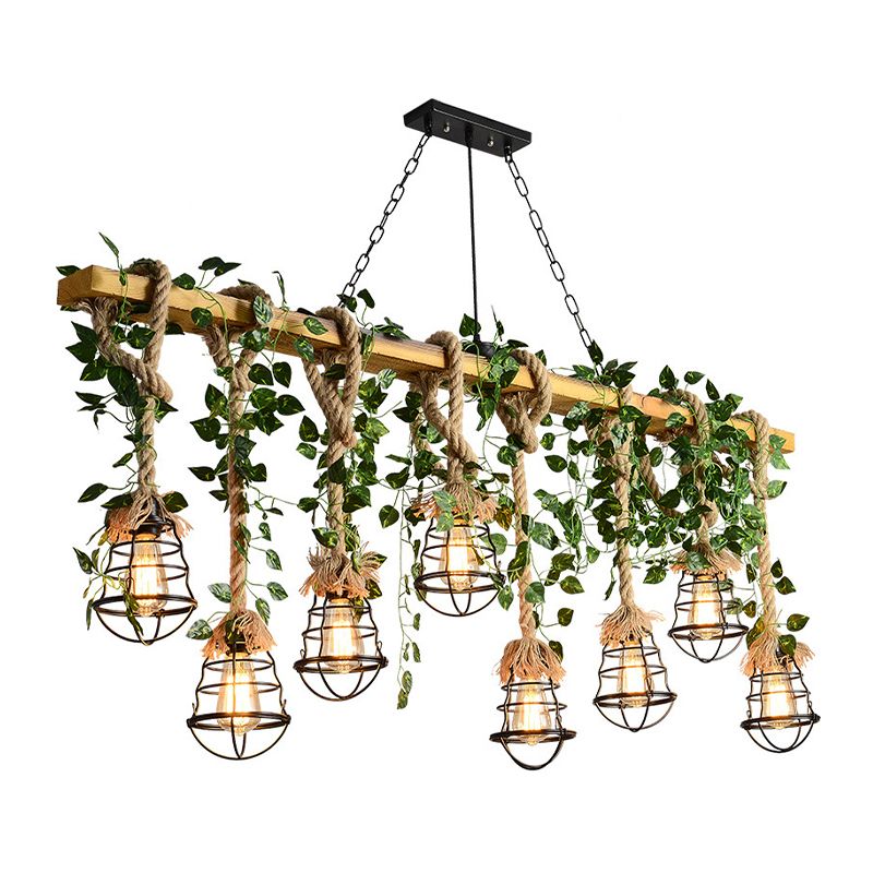 Industrial Round Island Lights Metal Island Chandelier Lights for Bar