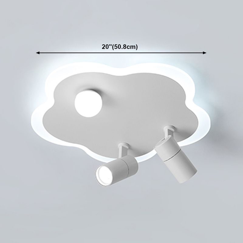 Lampada da soffitto bianca a forma di fiore Lampada da soffitto a LED con faretti