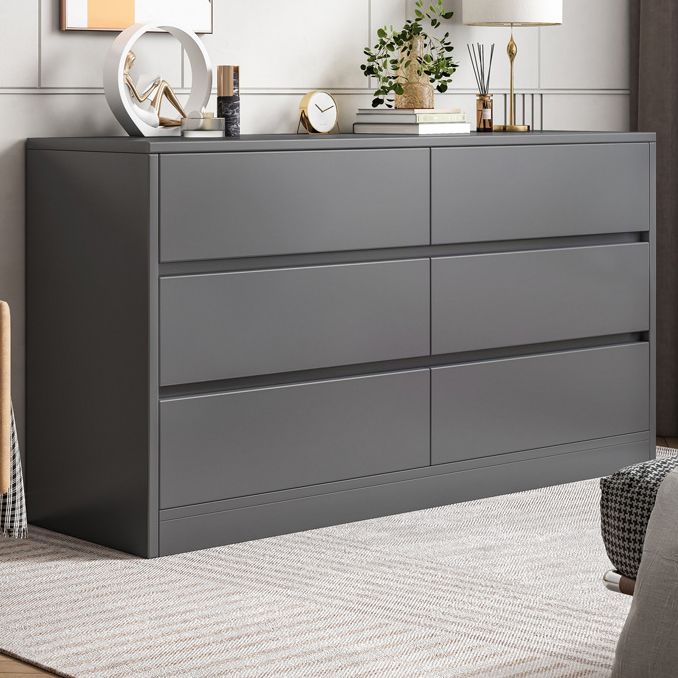 Contemporary 15.7" Wide Storage Chest 6 Drawers Storage Chest Dresser