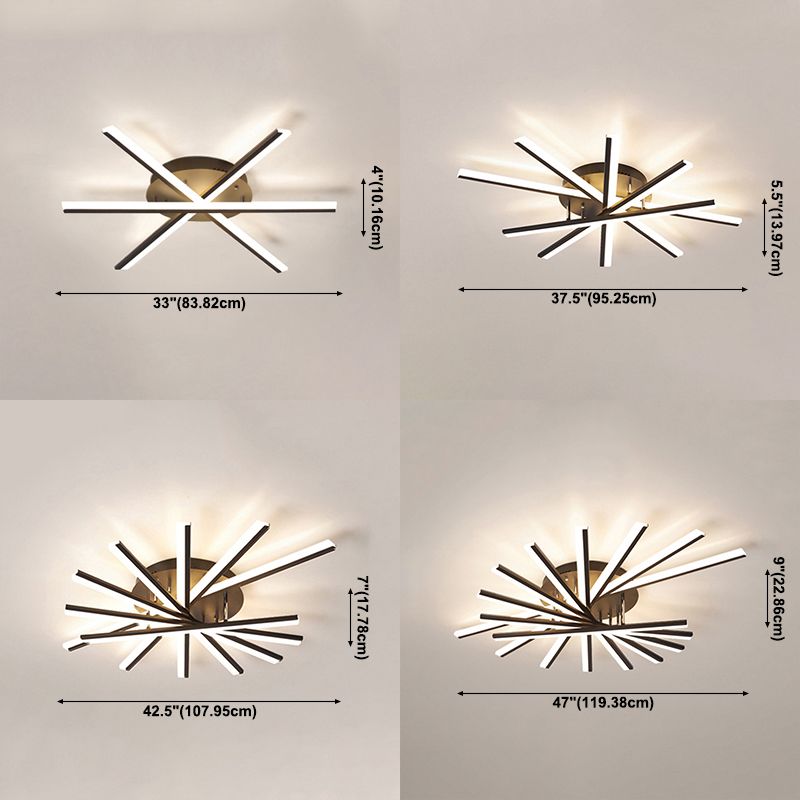 Moderne minimalistische LED lineaire inbouw gelakte ijzeren plafondarmatuur met acryl kap