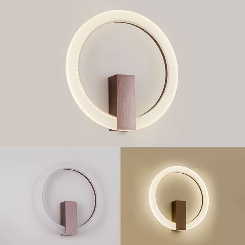 Acrilico Halo Ala Ala a forma di parete Sconcetto Minimalista LED Montate Accensione per camera da letto