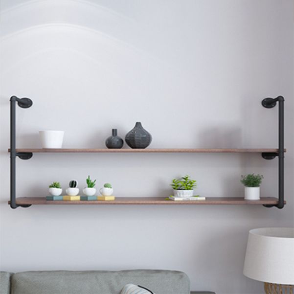 11.81"W Bookshelf Wall Mounted Industrial Style Bookcase for Home Office