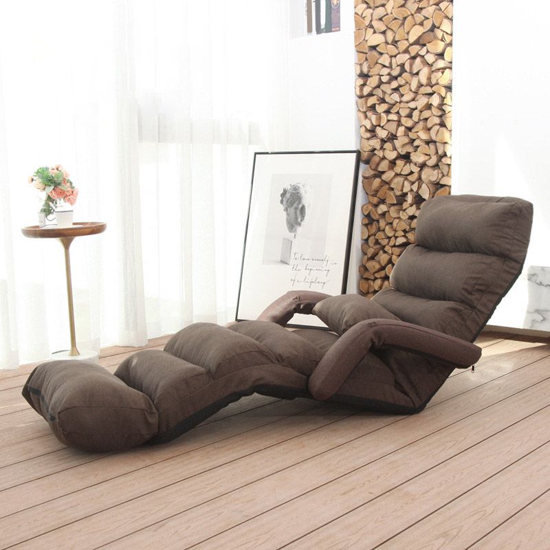 Metal Frame Standard Recliner Solid Color Recliner Chair with Footrest