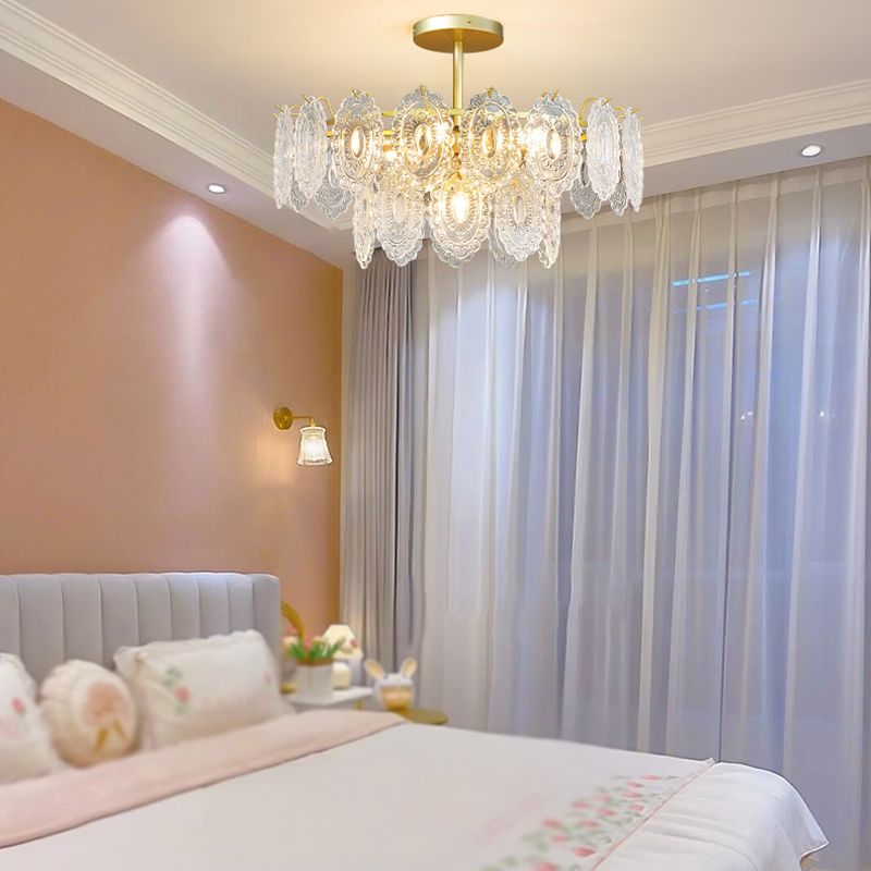 Luces colgantes de forma única de forma contemporánea de vidrio colgante accesorios en oro