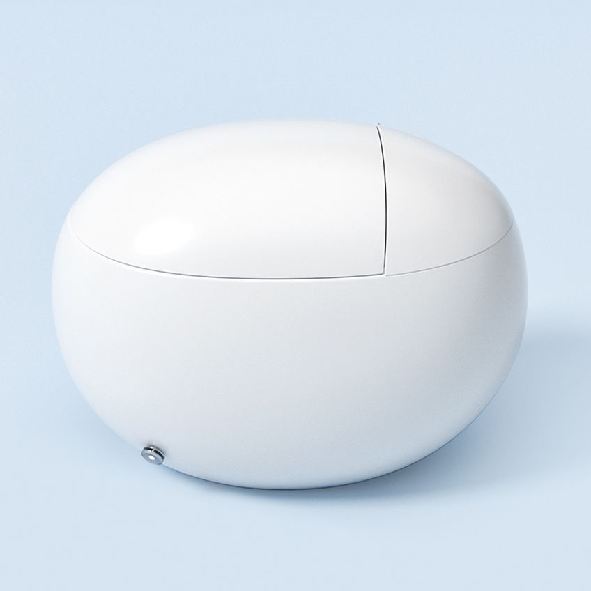 White Floor Mount Bidet Round Floor Standing Bidet with Heated Seat