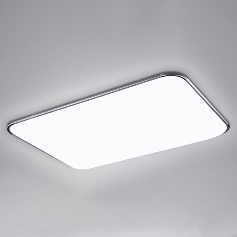 Modern Led Fixture Flush Mount Lighting Fixture Rectangle Lampshade for Bedroom