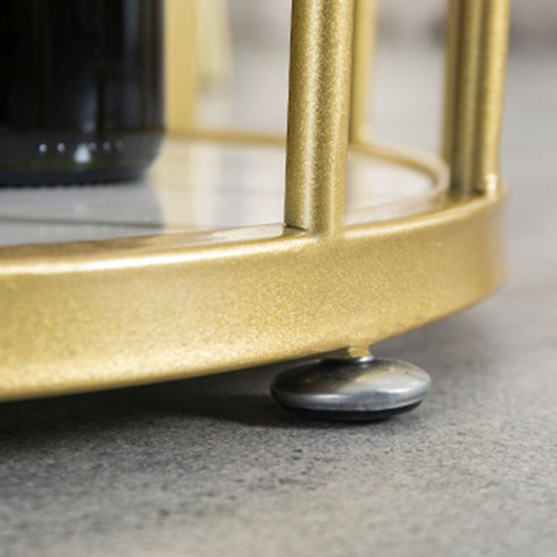 Faux Marble Bistro Bar Table Modern Gold Base Bar Table for Home