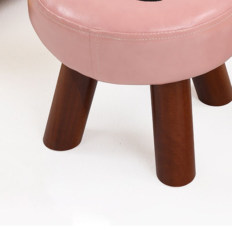 Modern Water Resistant Ottoman Specialty Shape Yellow Leather Standard