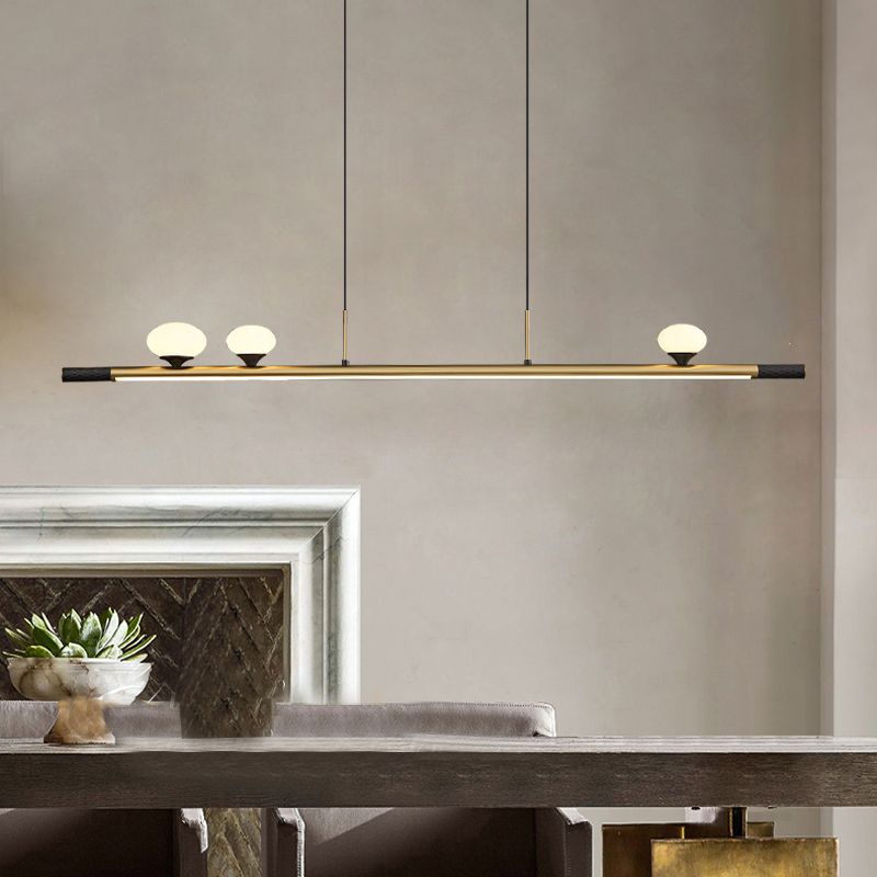 Zeitgenössischer Stil sphärische Inselbeleuchtungsideen Glas 4-Licht-Insellichter