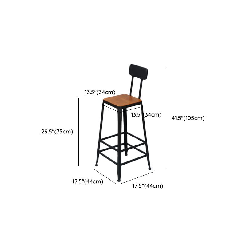 Low Back Dining Stools Contemporary Bar Stools with Metal Base