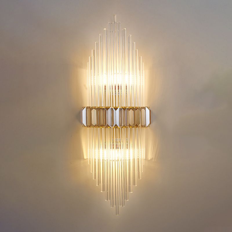 Lámpara de pared de pared de pared de cobre de 2 bombas