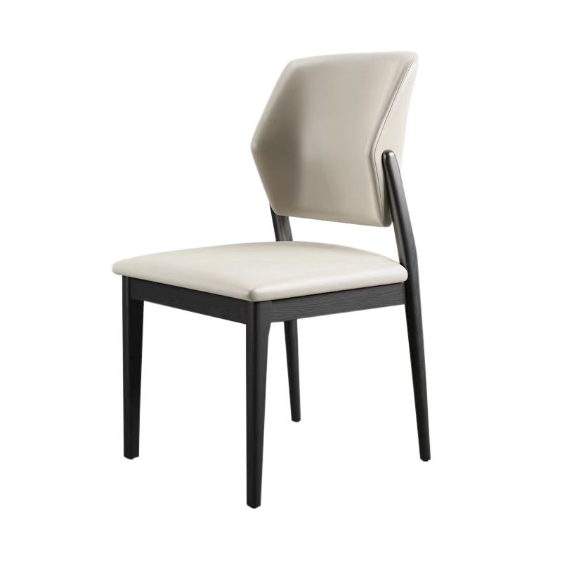 Contemporary Wood Chair Open Back Kitchen Dining Side Chair for Dinning Room