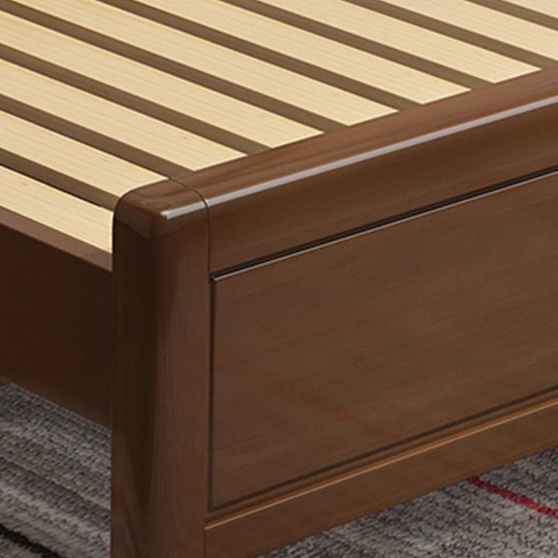 Scandinavian Solid Wood Standard Bed Natural Bed with Headboard