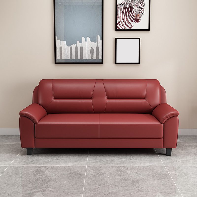 Pillow Top Arm Sofa 55.12"/70.87" W Faux Leather 3-Seat Loveseat