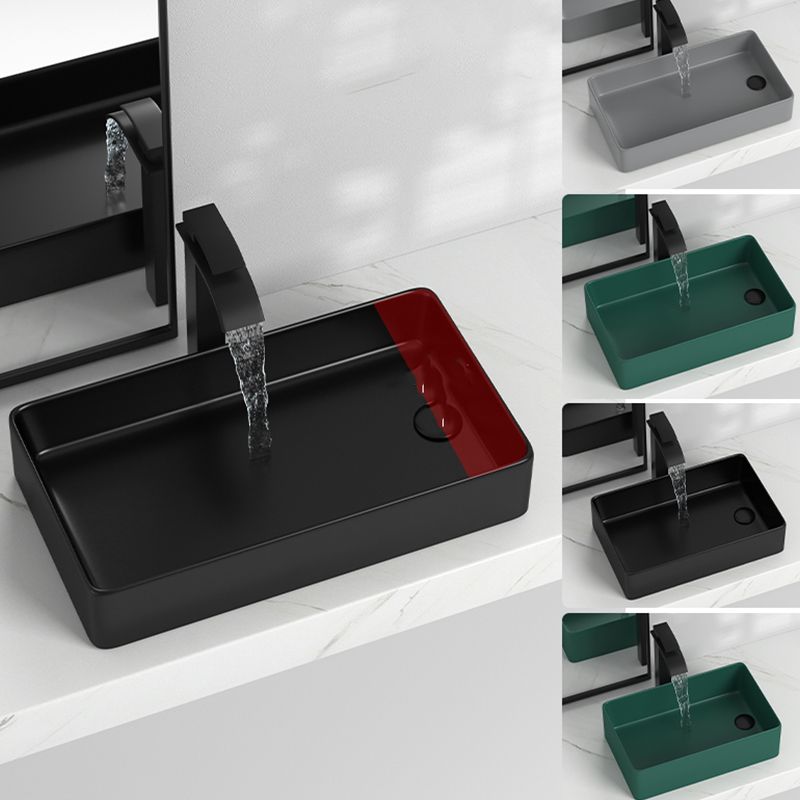 Modern Style Bathroom Sink Stainless Steel Rectangle Bathroom Sink