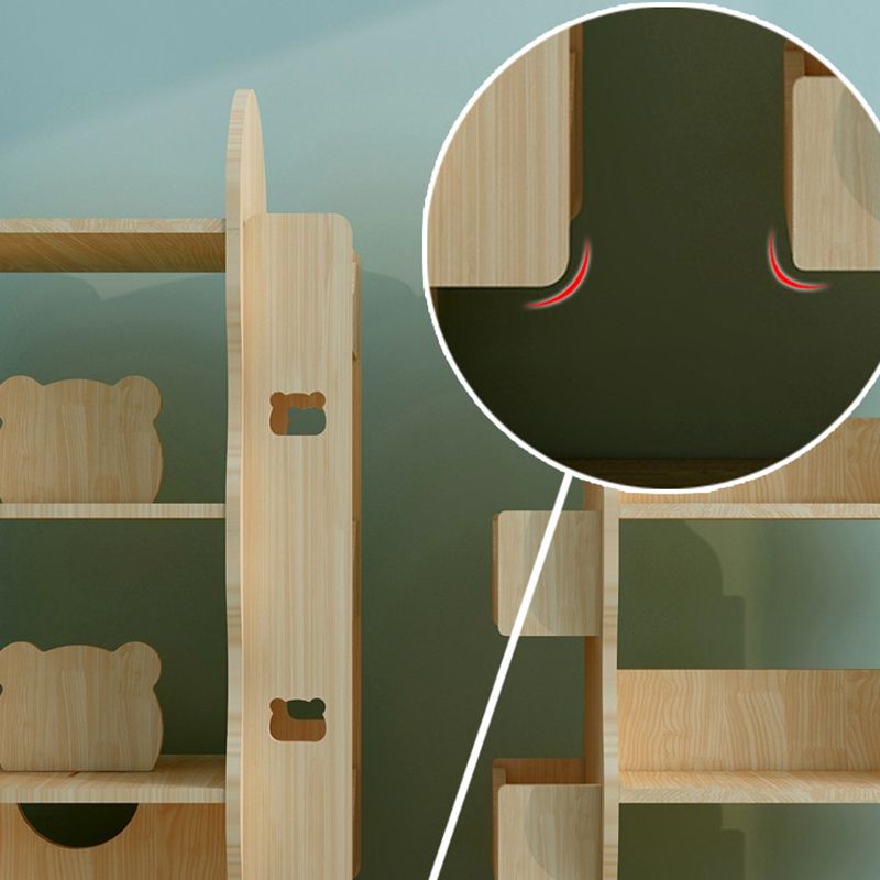 Modern Light Wood Book Shelf Freestanding Rotatable Book Display