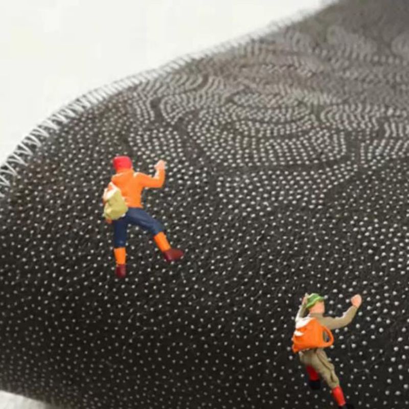 Black Modern Rug Polyester Color Lump Rug Non-Slip Backing Rug for Living Room