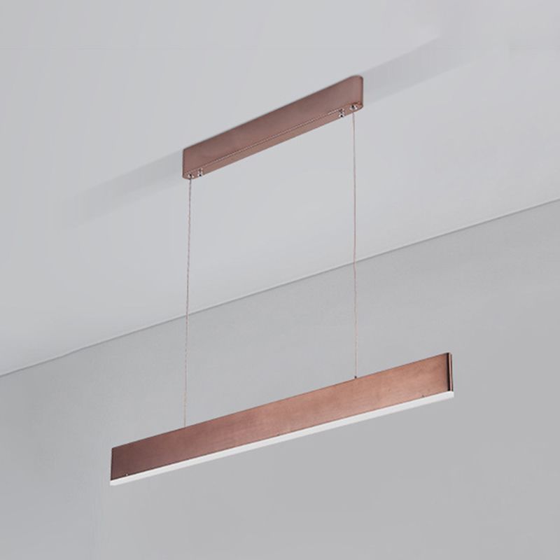 Rettangolo isola lampada moderna cucina illuminazione isola metallo 1 luci dell'isola luminosa