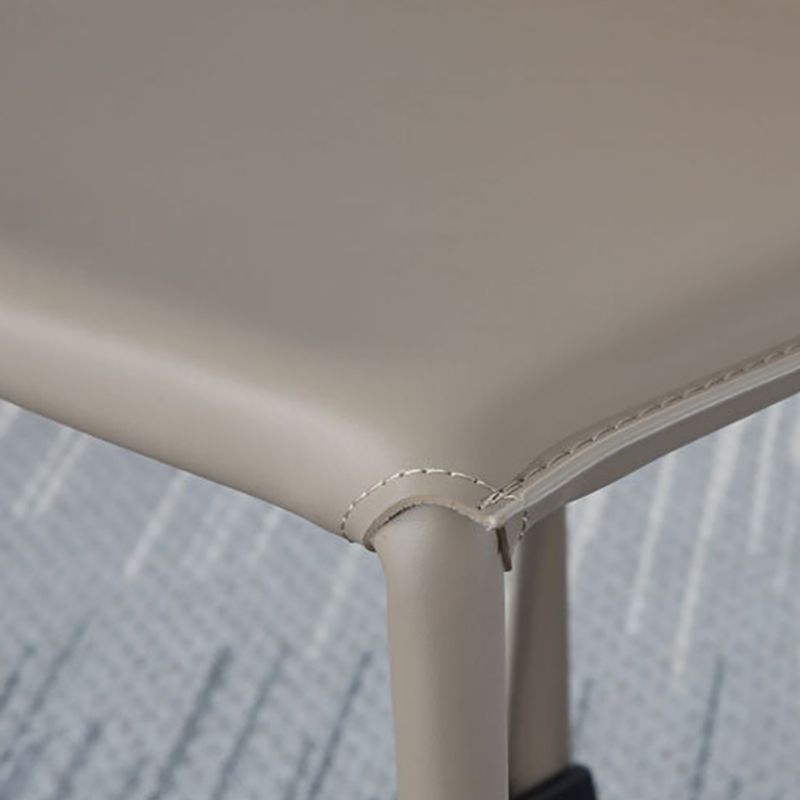 Modern Bar-stool Leather Counter Bar Stool with Metal Legs for Kitchen