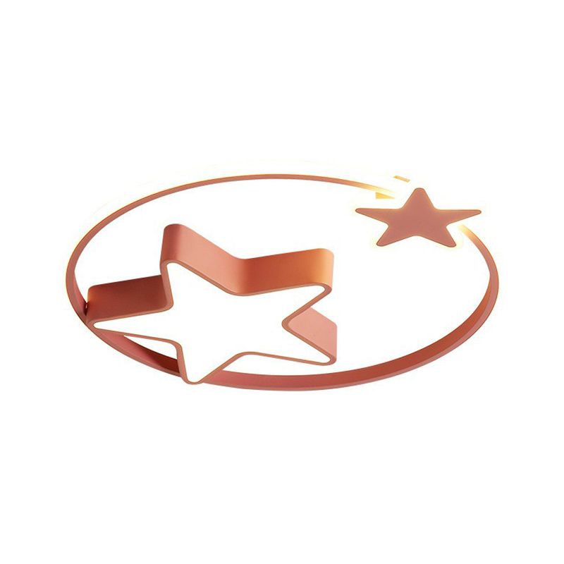 Nordic ster- en ringvormige inbouwverlichting metalen kinderkamer LED-inbouwarmatuur