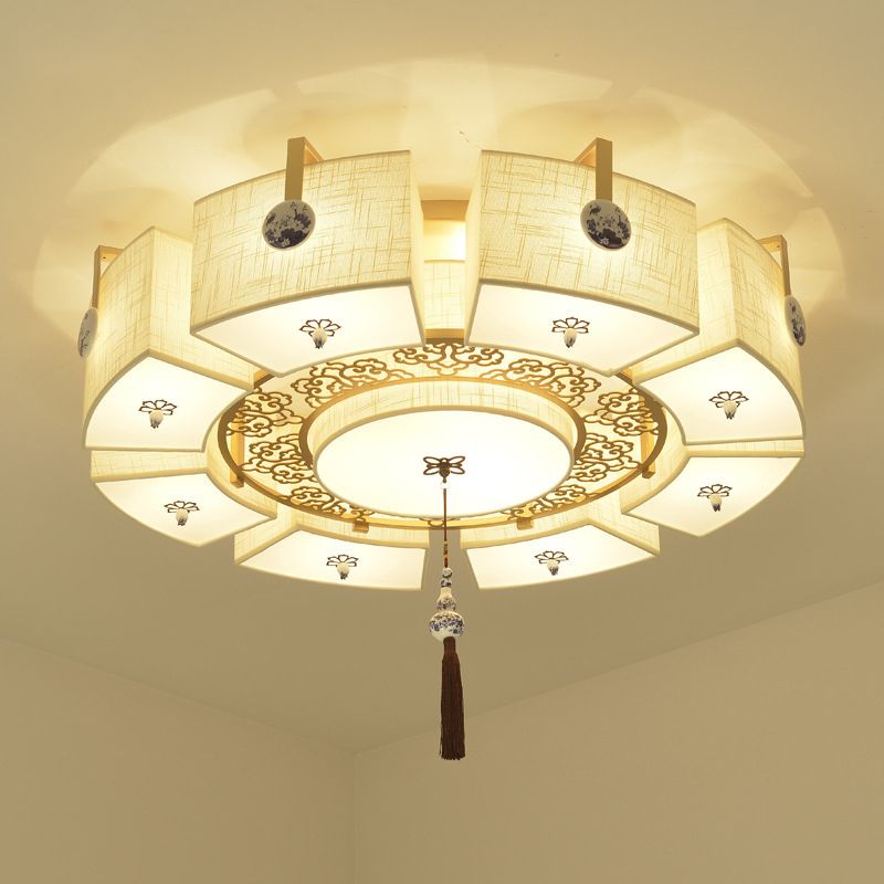 Cercle traditionnel Clôture de l'ébullition Tissu plafond Fixation du plafond de plafond pour la chambre à coucher