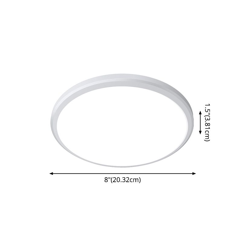 Luz de techo ultrafina blanca Luz de montaje empotrada redonda LED acrílica simple para cocina