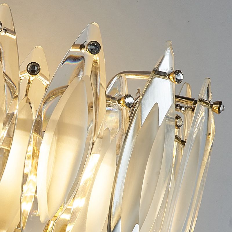 Modern Style Three-Tier Wall Light Crystal 3 Lights Sconces for Bedroom