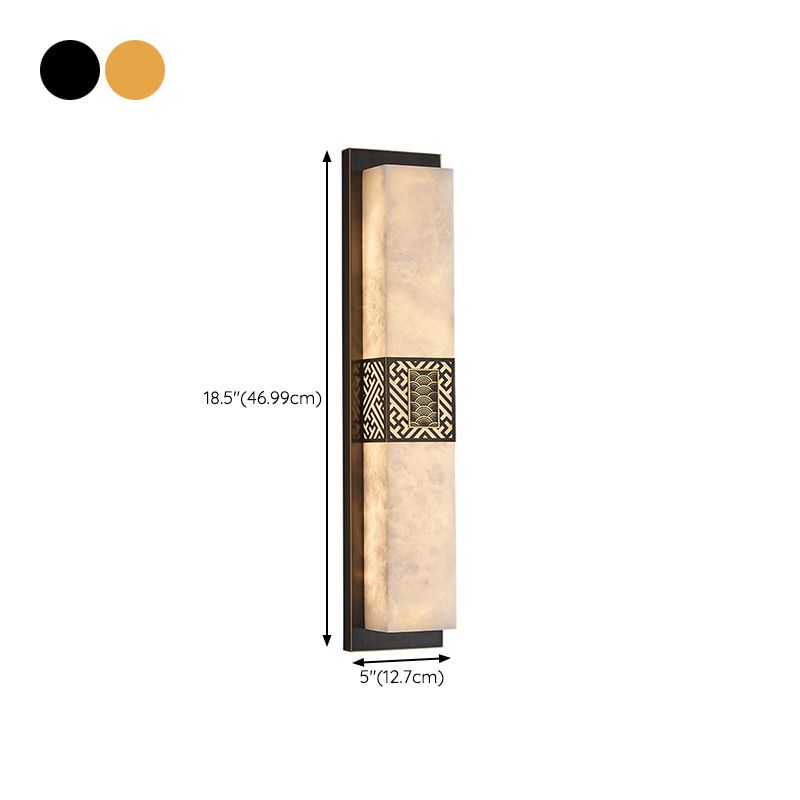 Contemporary Wall Sconce Marble Shade Wall Light Fixture for Living Room