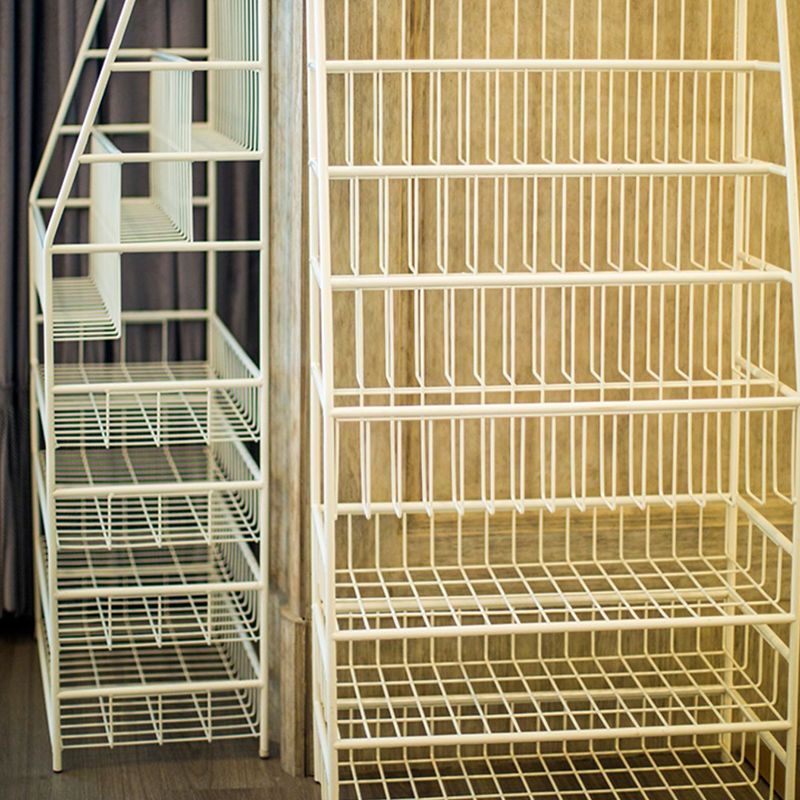 Contemporary Metal Book Display Closed Back Freestanding Bookcase