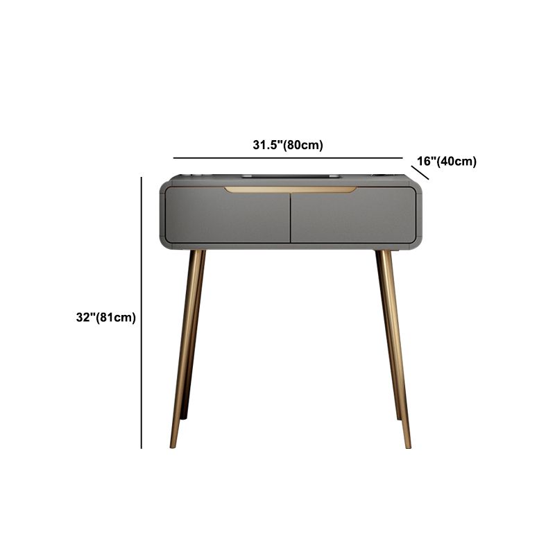 31.5" Height White/ Grey Wood Top Make-up Vanity with Drawer for Bedroom