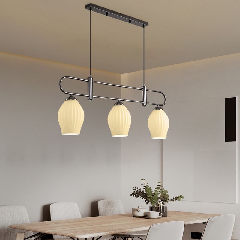 Modern Style Bell Shade Island Pendants Glass Pendant Lights for Dining Room
