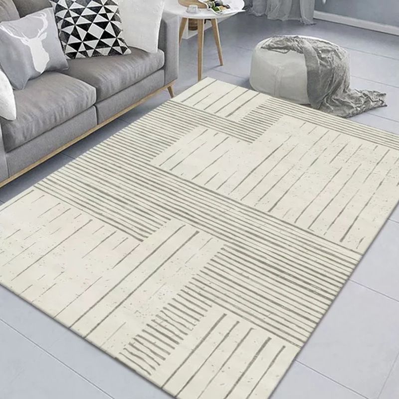 Creative Area Rug Abstract Pattern Carpet Polyester Stain Resistant Rug for Living Room
