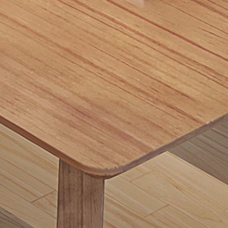 Pine Wood Top Dining Table Traditional Luxury Rectangle Table with Sled Base