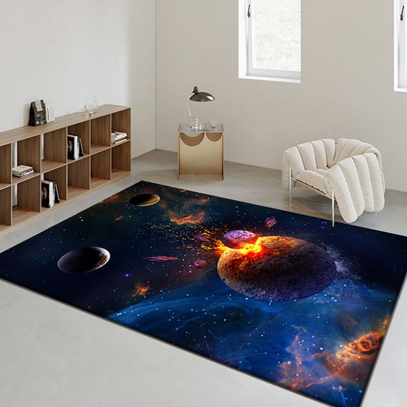 Modern Style Cosmic Pattern Rug Stain Resistant Rug for Home Decor