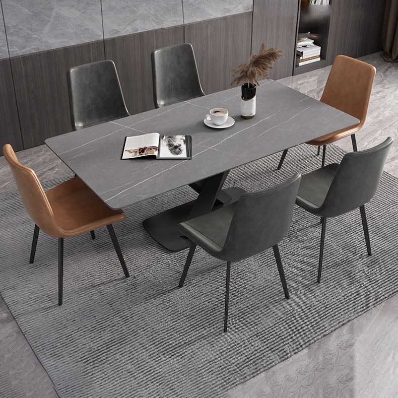 Modern Dinette Set 1/4/5/6/7 Pieces Dining Table Set with Sintered Stone Top