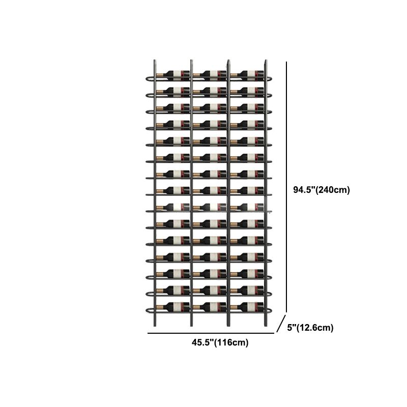 Industrial Wine Bottle Holder Floor Wine Rack in Matte Black