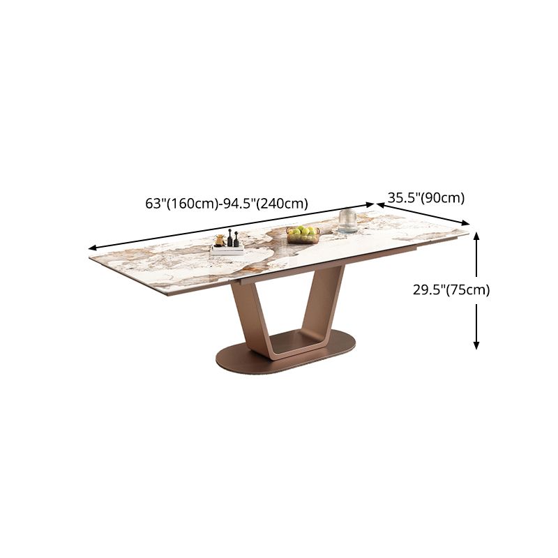 Contemporary 1/4/5/7 Pieces Dining Set Rectangle Dining Table with Pedestal Base