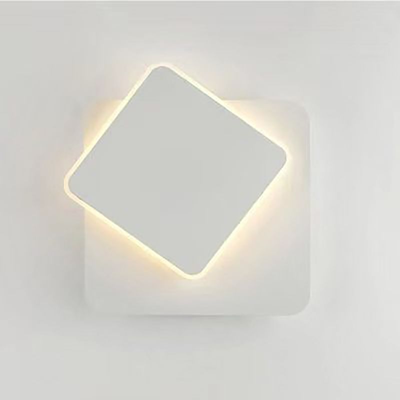 1 Light Geometry Wall Sconce Modern Style Metal Wall Lighting for Bedroom