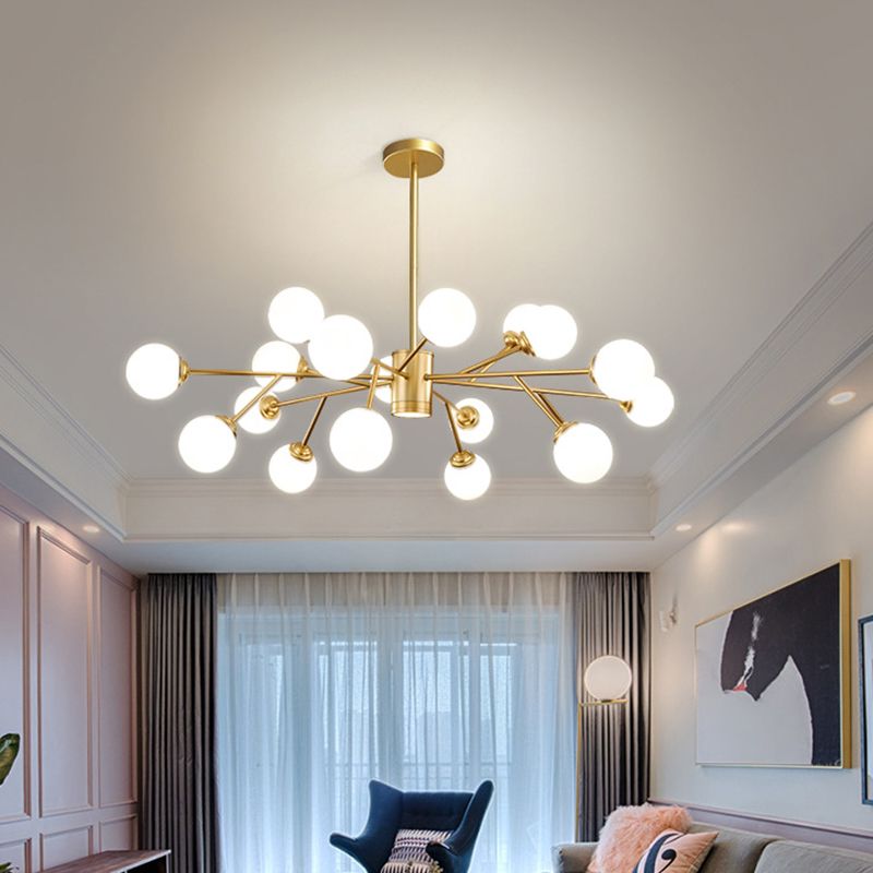 Palline di vetro lampadario a sospensione a sospensione Light Impiccomello per soggiorno per soggiorno