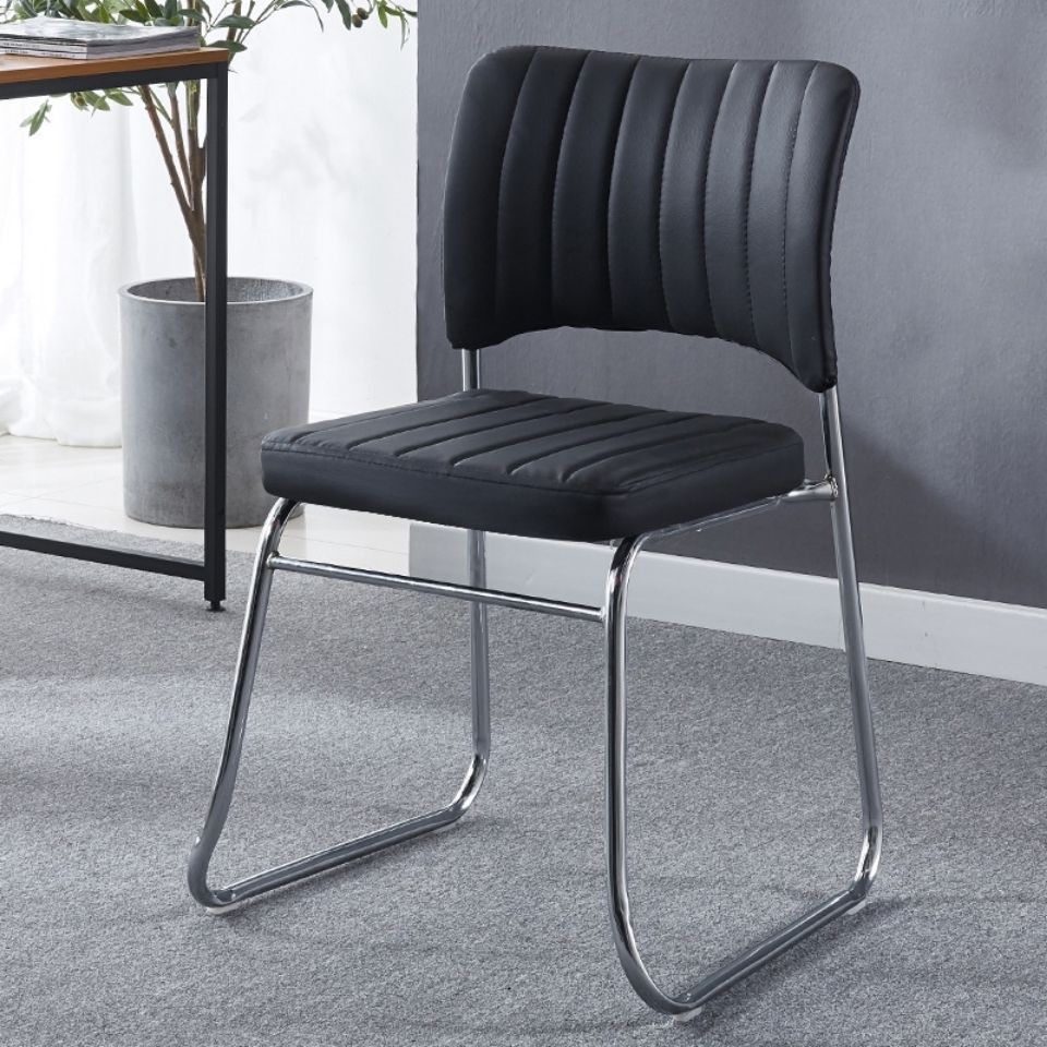 Modern Dining Chair Armless Chairs for Kitchen with Metal Legs