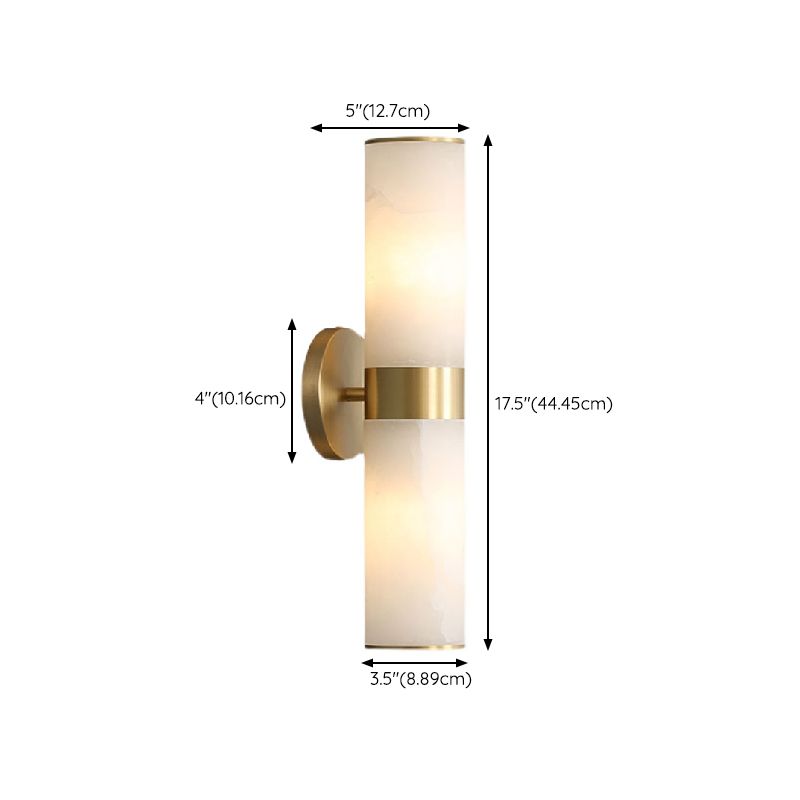 Modern Simple Stone Vanity Light Cylinder Shape Vanity Lamp for Shower Room