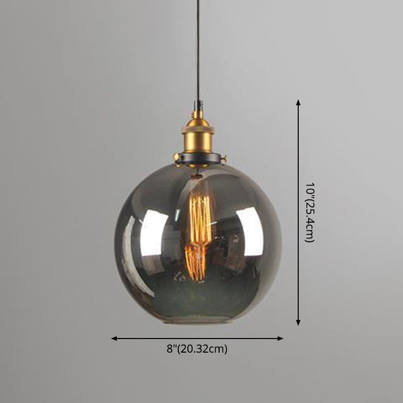 1 Light Hanging Pendant Lights Nordic Industrial Style Mirrored Glass Pendant Ceiling Lights