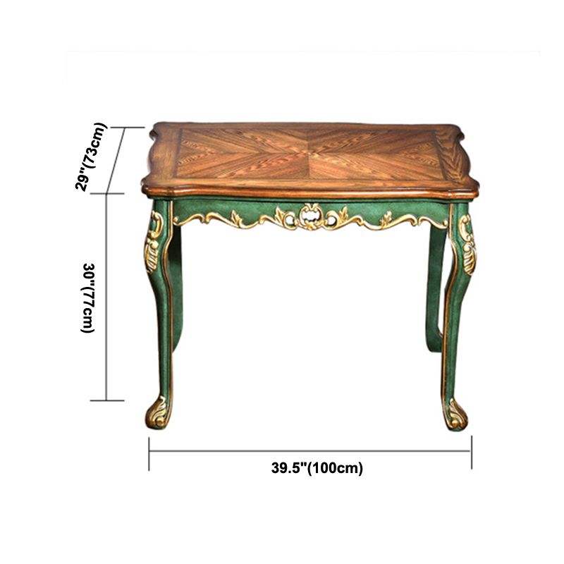Solid Wood 4-foot Dining Table Midcentury Style Furniture for Indoor