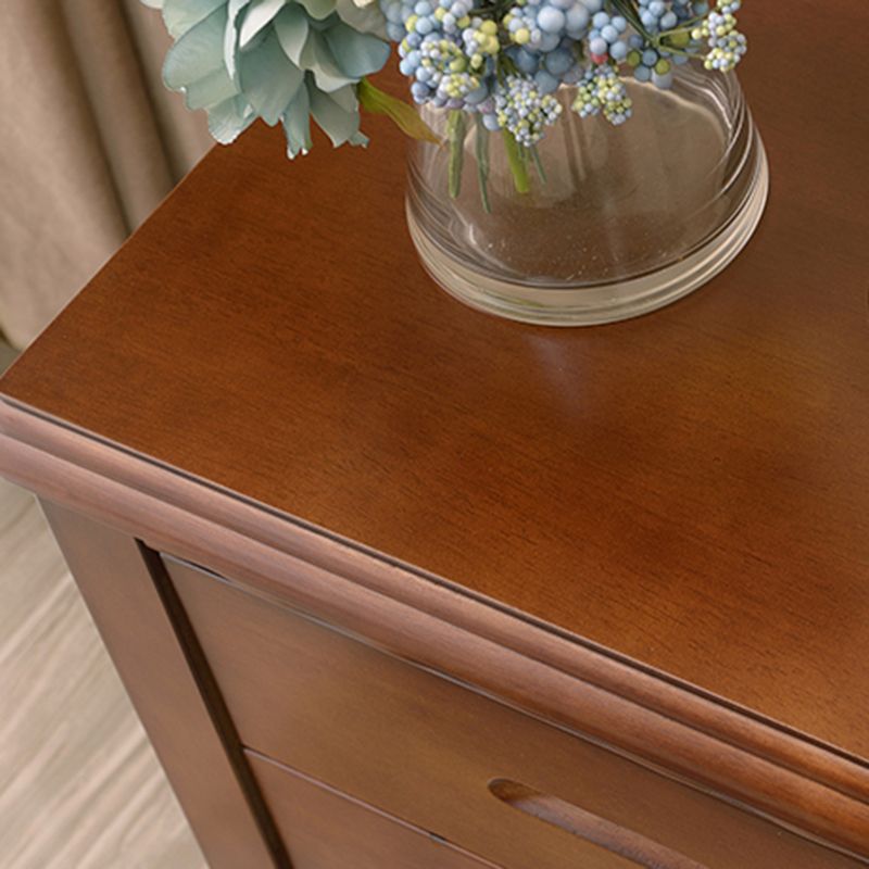 Modern Solid Wood Nightstand 2-Drawer Storage Oak 20 Inch H Night Table with Legs