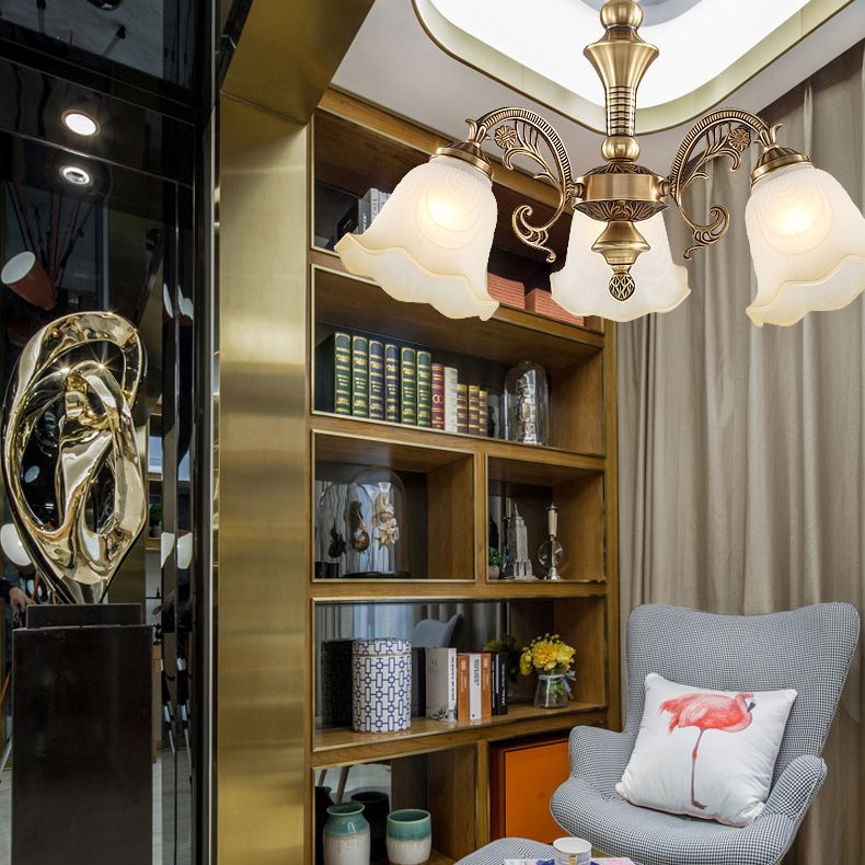 Luci a pendente a forma di campana lampadario a pendente di vetro moderno in vetro in oro